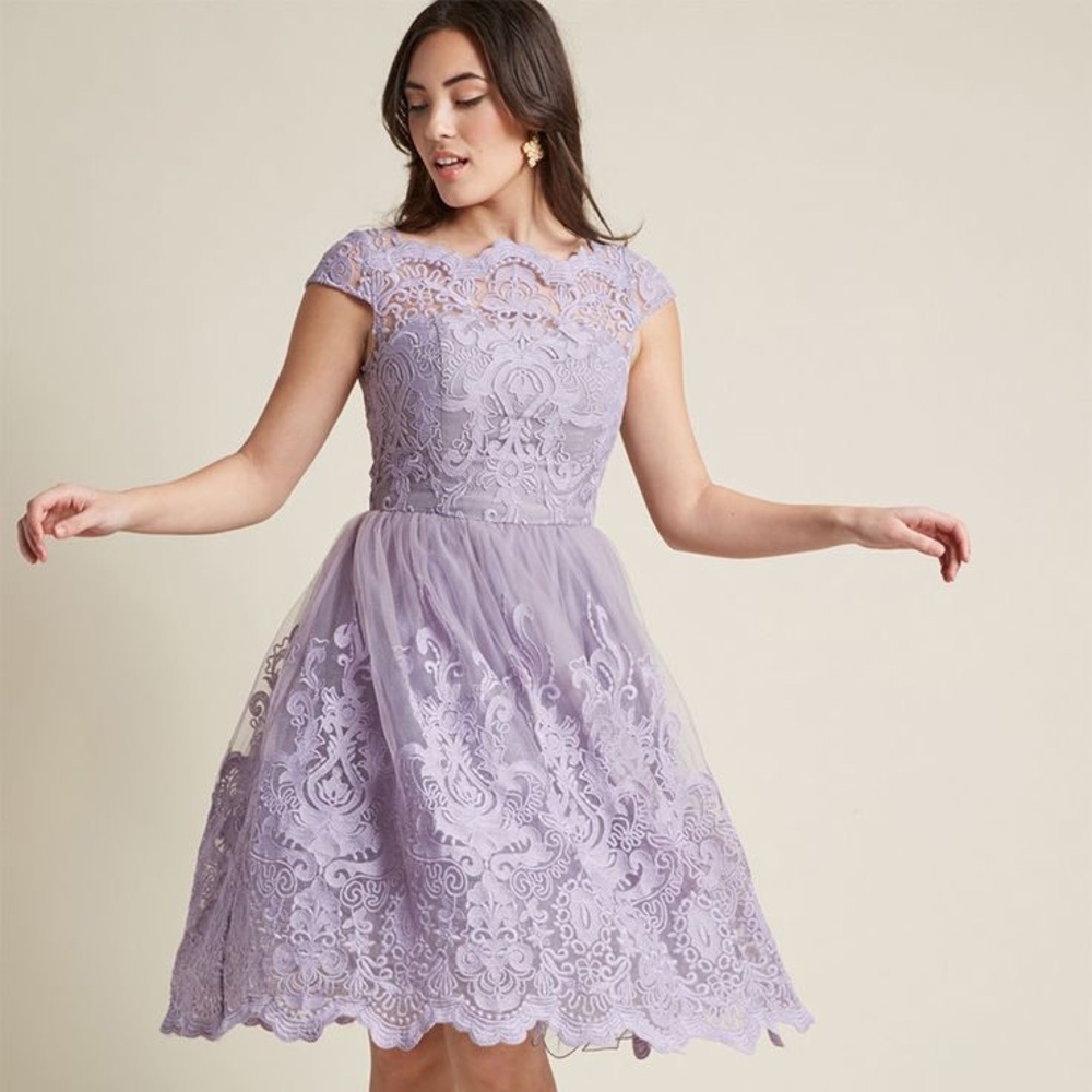 Chi Chi London Lavender Lace Bridesmaids Dress - Picture 4 of 11
